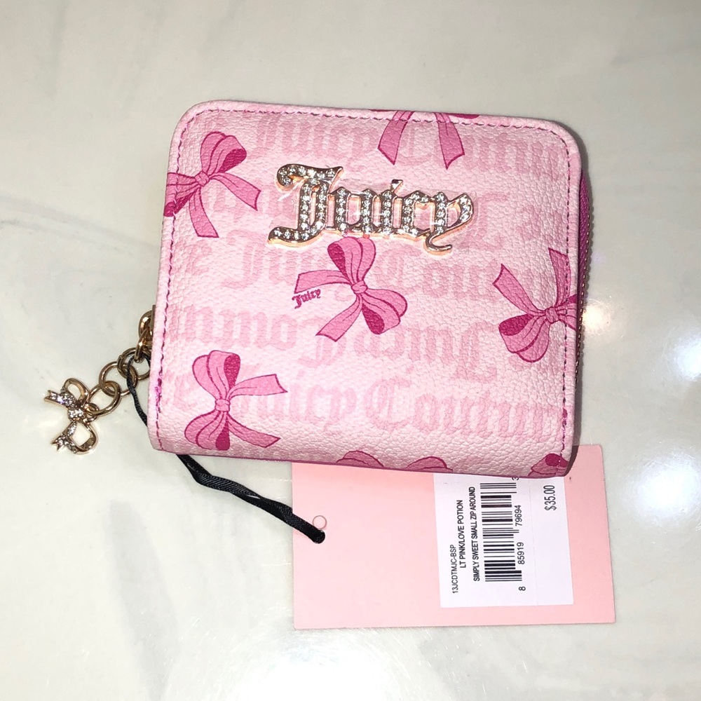 Juicy Couture Light Pink Love Potion Simply Sweet Small ZA Bifold Wallet NWT - Picture 2 of 16